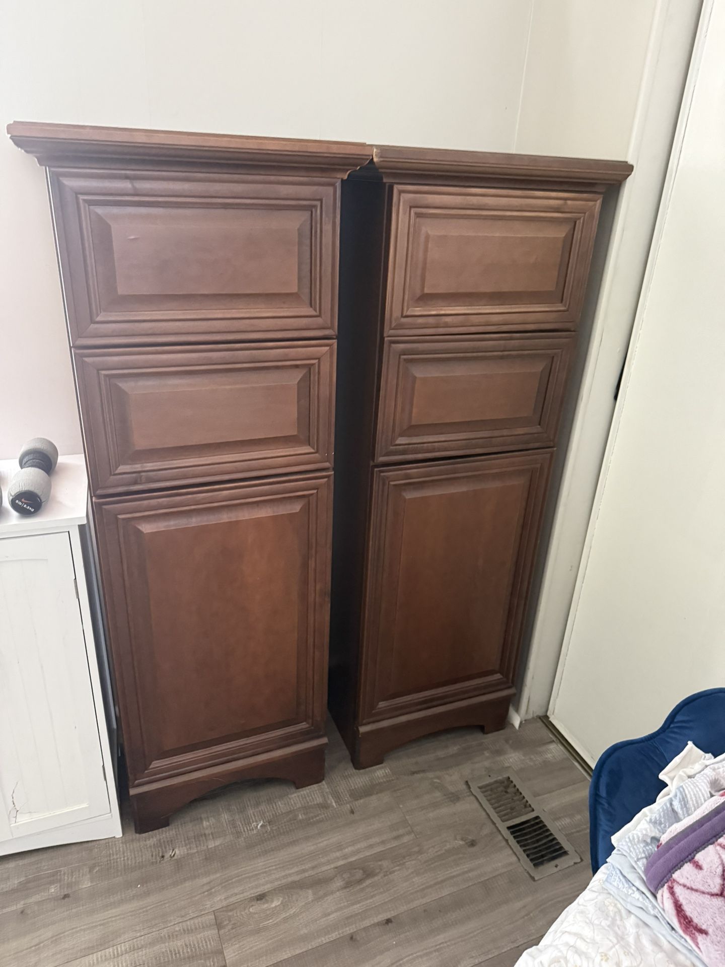 56 Inch Tall Cabinet, Tall Storage Cabinet with 2 Drawers / 1 Door. Tall Storage Cabinet