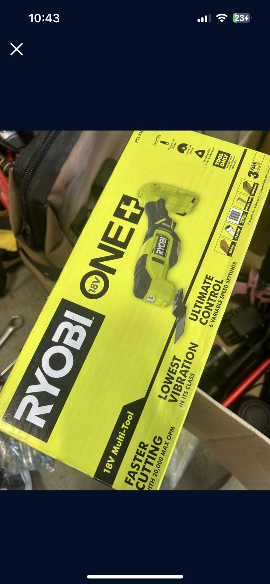 Ryobi P343 18V One+ Cordless Oscillating Multi-Tool (Bare tool)