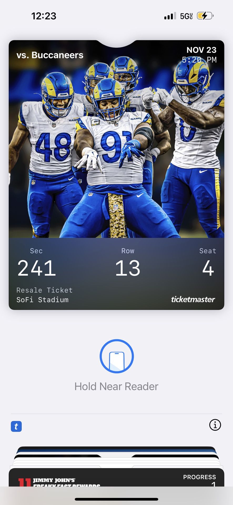 Rams Game Ticket