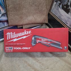 NEW MILWAUKEE M12 RIGHT ANGLE DRILL 