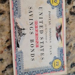 1941 WWII United States Defense Savings Bonds Postal Savings Plan Stamp Album