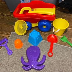 Beach Sand Toys And Wagon