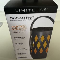 Limitless TikiTunes Pro Portable Bluetooth  Speaker with 3-Mode LED Flame Light, Pair up to 100 Speakers, 4000 mAh Battery for iPhone/iPad/Android  in