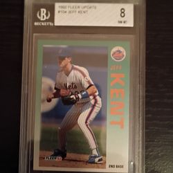 1992 Fleer Update Jeff Kent RC BGS 8 HOF
