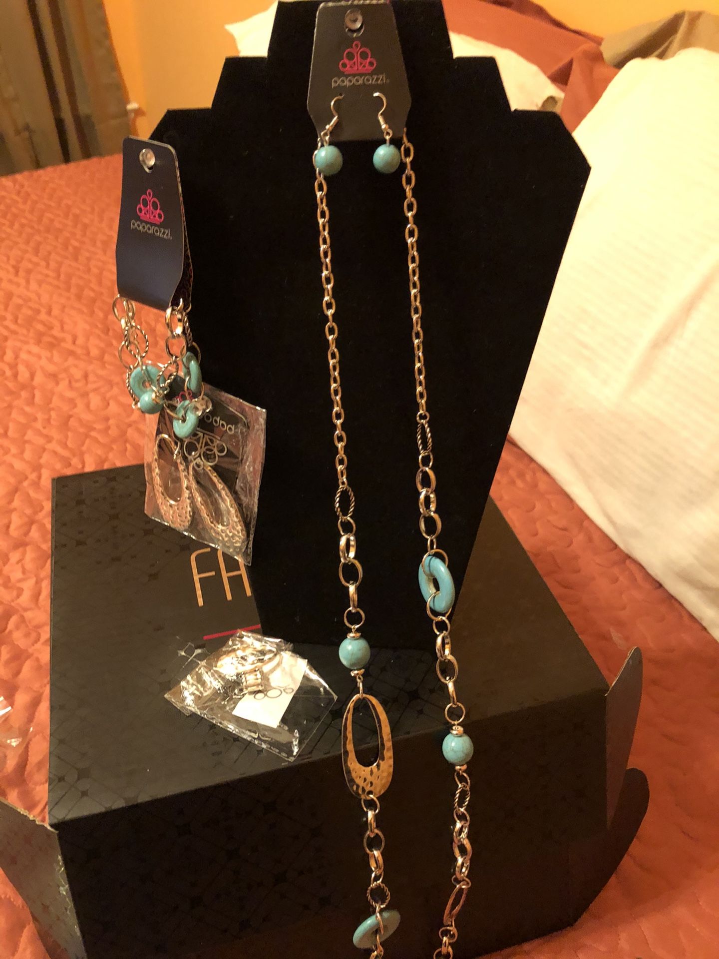 Turquoise silver set