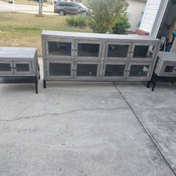 2 End Tables And credenza $400 For All 