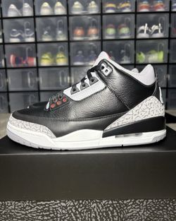 Jordan 3 black cements size 9
