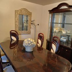 Mahogany Dining Set and China Cabinet 