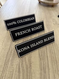 Coffee Blend Label Signs , name plate