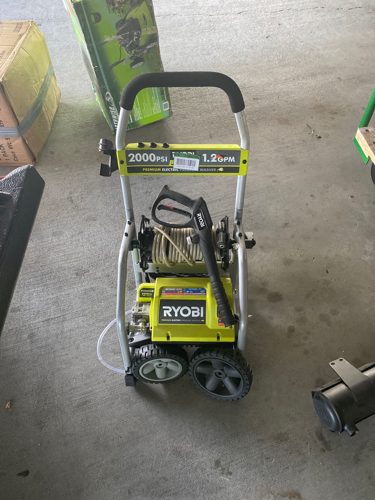 Open box electric 2000 psi 1.2gpm retails for 280