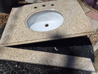 Granate Vanity Top/sink & back splash