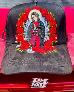 LM Hats Virgin Mary Embroidered Trucker Cap