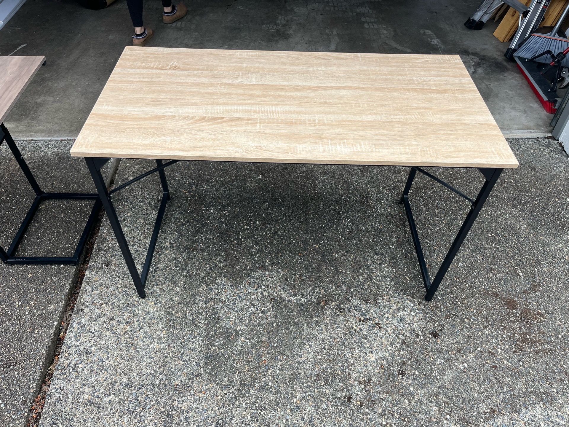 Desk and two side tables