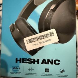 (2 COLORS) Hesh ANC Over-Ear Noise Cancelling Wireless Headphones, 22 Hr Battery, Microphone, Works with iPhone Android and Bluetooth Devices - Mod Wh