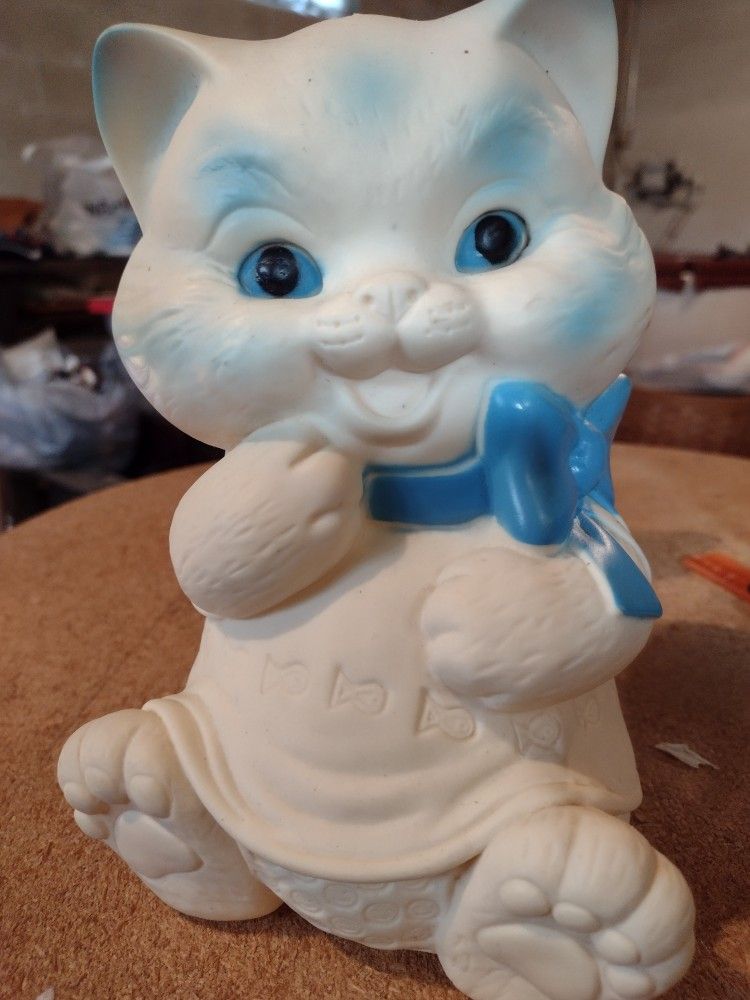 Vintage Rubber,Squeaking Kitty Bank