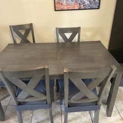Grey Dining Table And 6 Chairs 