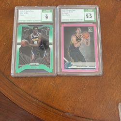 rookie parallel graded 9, 9.5  basketball cards