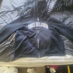 Men's Tru Religion Full Zip Up Hoodie