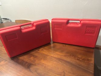 Two 1980s Vintage Lego Cases Excellent Condition
