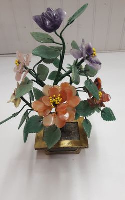 Hand crafted Stone Jade Flower Bonsai- Located in Shelton
