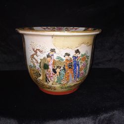 This Beautiful Authentic Japanese Image Stoneware Pot