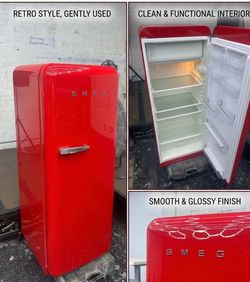 Red Smeg Refrigerator