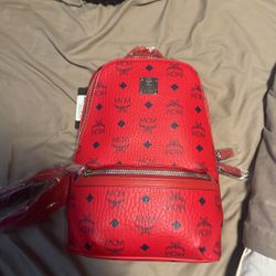 Mcm Cross Body Red And Black Brand New
