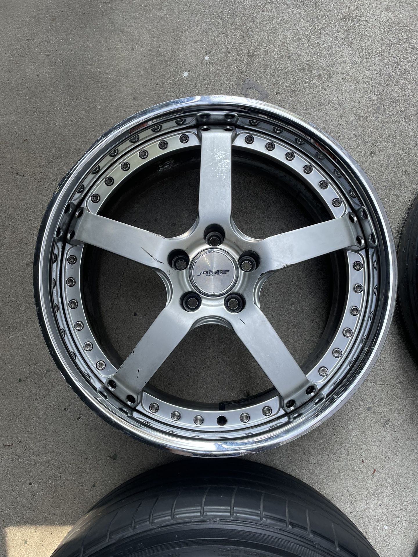 19 Inch AMF Forged 2 piece Wheels Rims By ACE Wheels 5x112