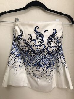 Gorgeous WHBM Embroidered Bustier, Sz 8, NWT