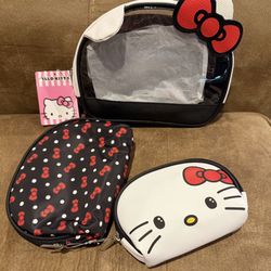 Hello Kitty Cosmetic 3 Pcs Bag Set, $35 ( Great Christmas Gift )