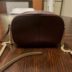 The Tory Burch McGraw Leather Camera Bag