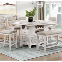 6pc Counter Height Dining Table Set - Free Delivery Promo 