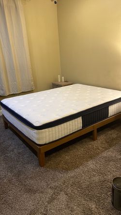 Full/Queen mattress w/platform! BONUS -read description