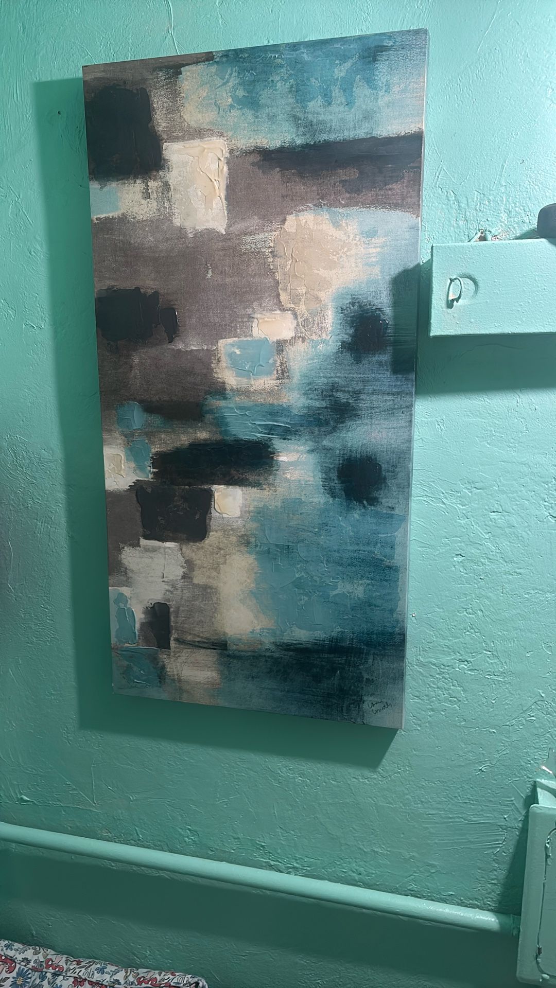 Wall Art Blue Painting Print Framed