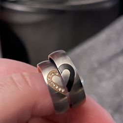 Cute Couples Stainless Steel Ring Set 