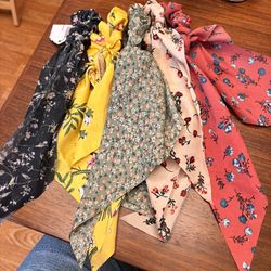 $3.75 Scarved Scrunchies Clip On Your Bag Too