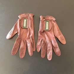 Remington Medium Size Perforated Brown Leather Driving/Shooting Gloves
