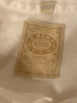 Wah Maker Frontier Men’s XL White Victorian Old West Shirt – Made in USA