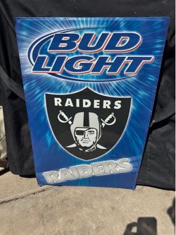 Bud Light Raiders Metal Sign