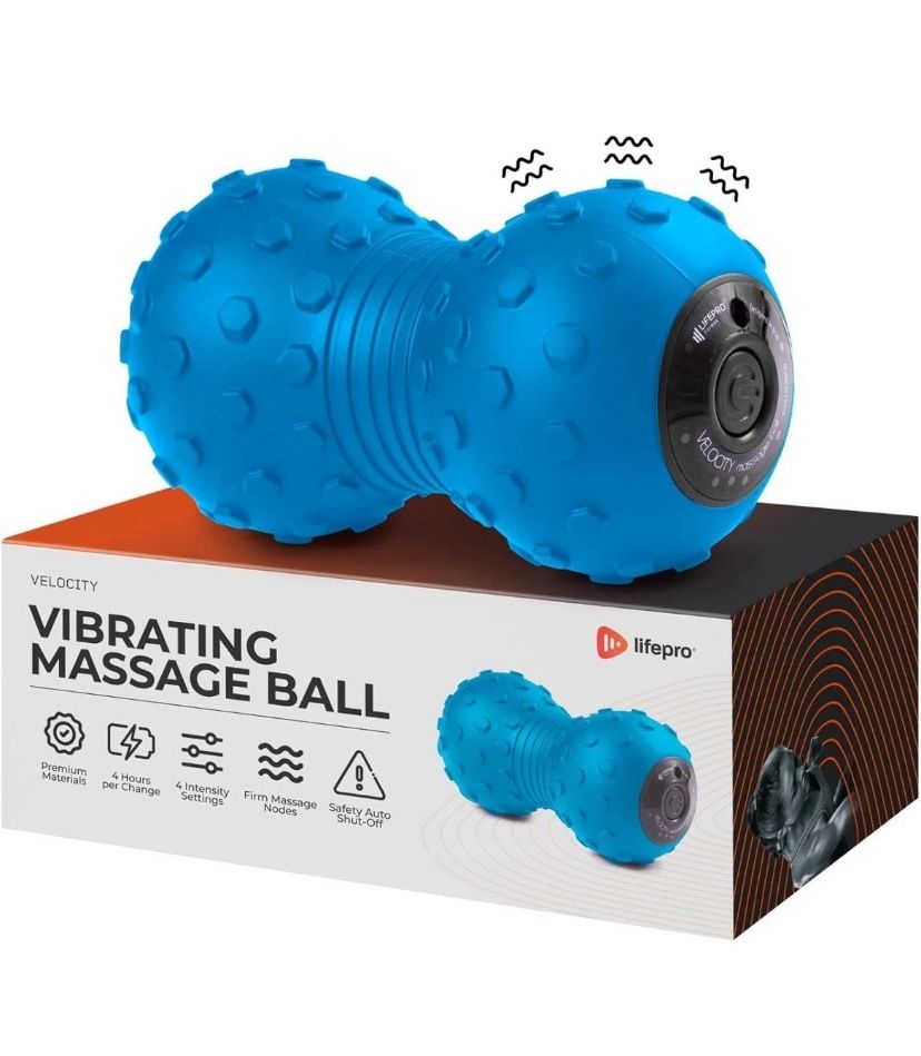 Lifepro 4-Speed Vibrating Massage Ball, Compact Foam Roller for Recovery. @H5-140