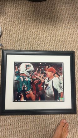 John Elway Dan Marino signed picture