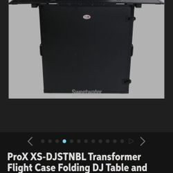 Flight Case Folding DJ Table And Workstation 
