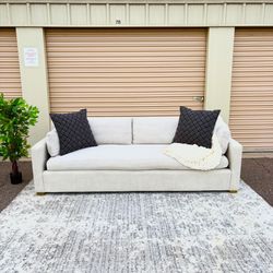 Restoration Hardware Beige Linen Sofa - Delivery 🚚 