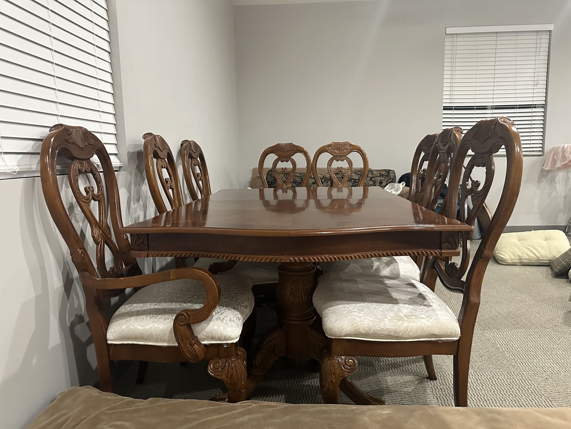 Elegant Detailed Dinning Table Set With 8 Chairs for Sale in Glendale