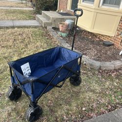 PORTAL Collapsible Folding Utility Wagon, Foldable Wagon Carts Heavy Duty Used In Good Condition 