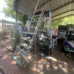 Walk Up Ladder On Wheels Like In Hardware Store