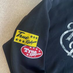 true religion hoodie ,  black,  size double xl