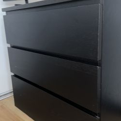 Black 3 Drawer Dresser 