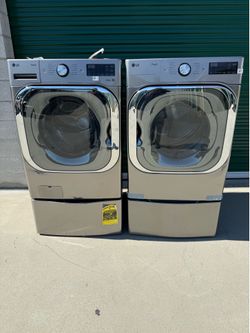 Washer And Gas Dryer Front Load LG ThinQ XL Capacity