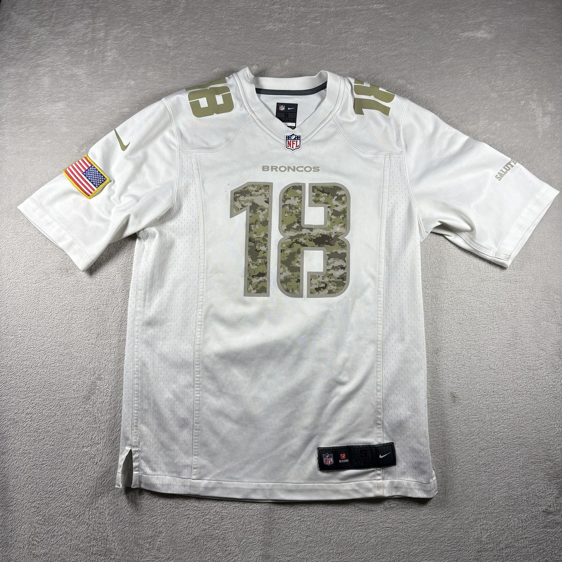Peyton Manning Denver Broncos Nike Jersey Men’s S White Camo Military NFL #2852